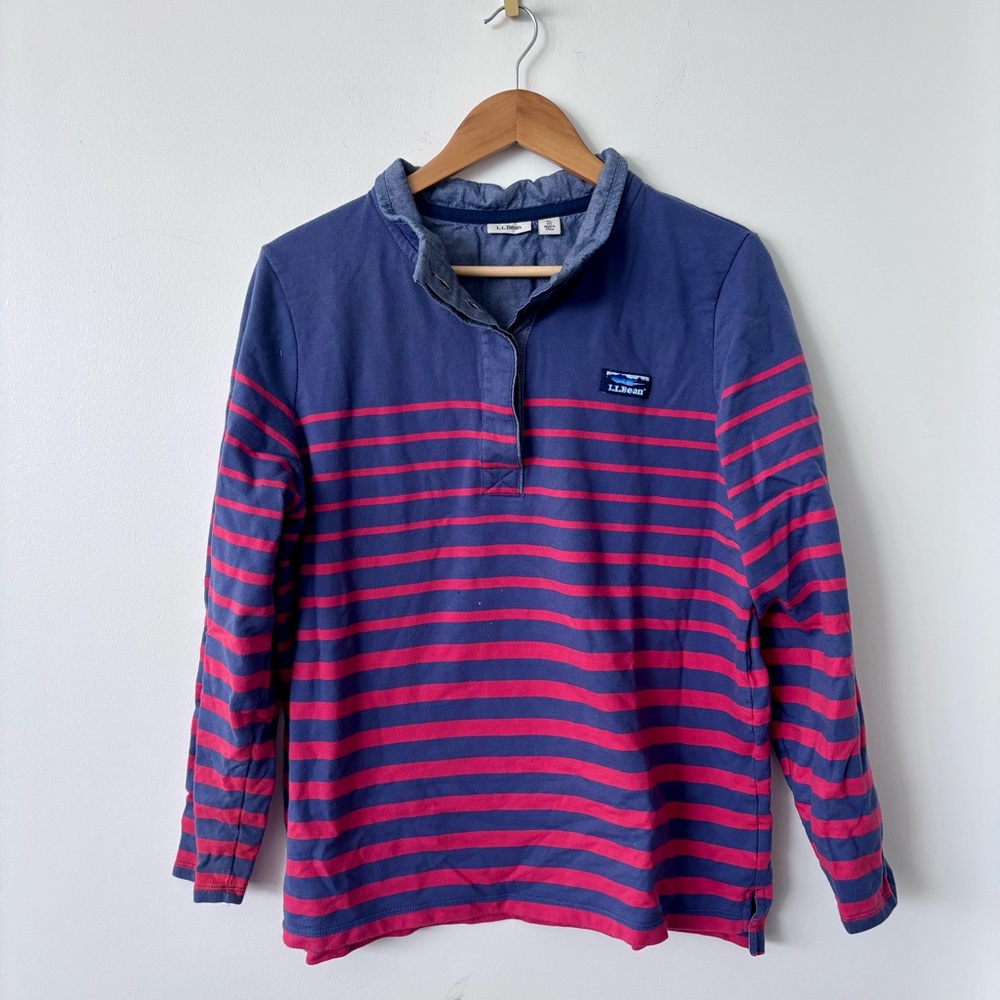 LL bean button up sweatshirt